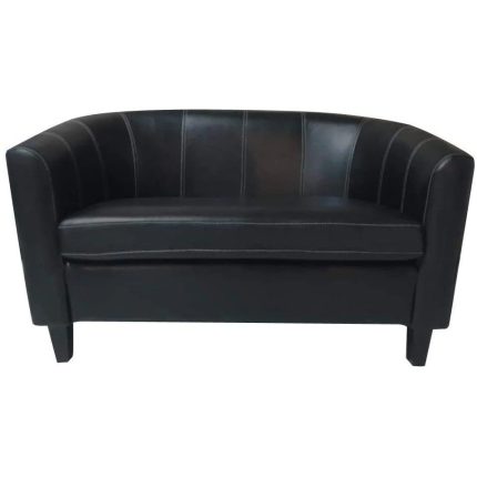 0084110 Two Seater U Shape Sofa Black Dubai Sharjah Abu Dhabi