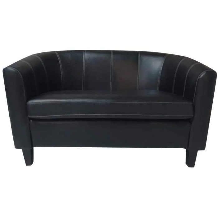 0084110 Two Seater U Shape Sofa Black Dubai Sharjah Abu Dhabi
