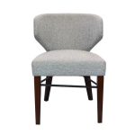 0605717 Modern Dining Chair With Wooden Frame Light Grey Dubai Sharjah Abu Dhabi