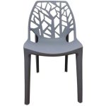 0084127 Polypropylene Dining Chairs Grey Dubai Sharjah Abu Dhabi