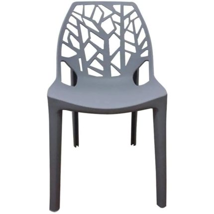 0084127 Polypropylene Dining Chairs Grey Dubai Sharjah Abu Dhabi