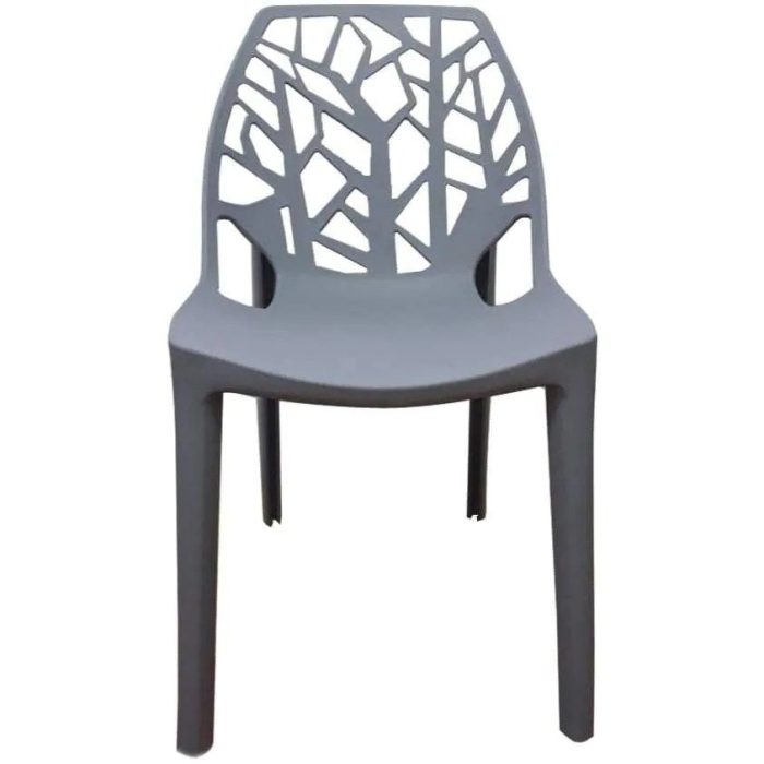 0084127 Polypropylene Dining Chairs Grey Dubai Sharjah Abu Dhabi