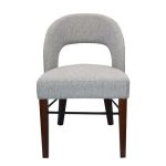 0605719 Classical Dining Chair With Wooden Frame Light Grey Dubai Sharjah Abu Dhabi