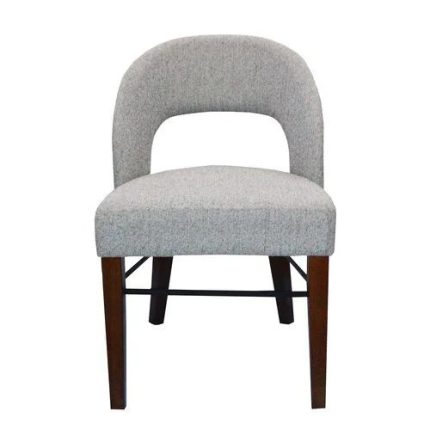0605719 Classical Dining Chair With Wooden Frame Light Grey Dubai Sharjah Abu Dhabi