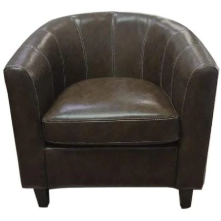 0084185 U Shape Designed Single Sofa Dark Brown Dubai Sharjah Abu Dhabi
