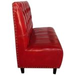 0084302 Restaurant Leather Sofa Red Dubai Sharjah Abu Dhabi
