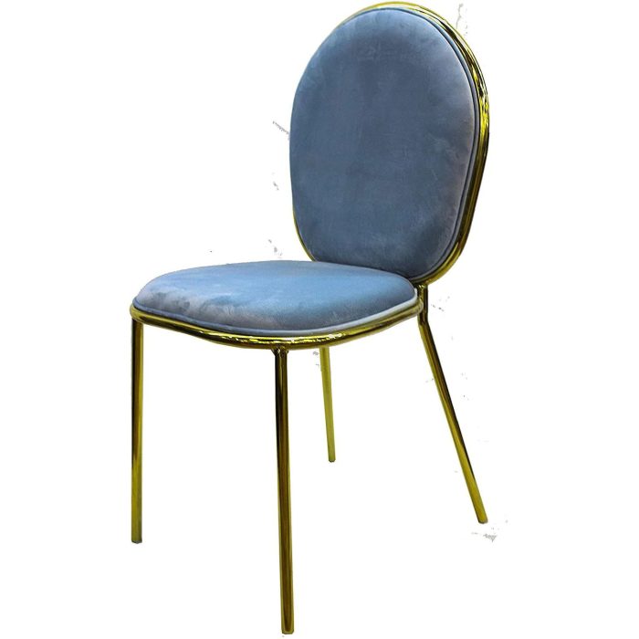 0084257 Chair With Gold Frame Light Blue Dubai Sharjah Abu Dhabi