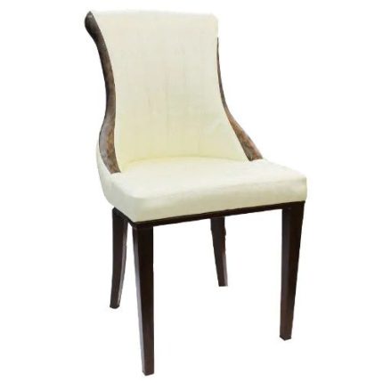0315001 Synthetic Leather Covered Wooden Leg Lounge Chair White Dubai Sharjah Abu Dhabi