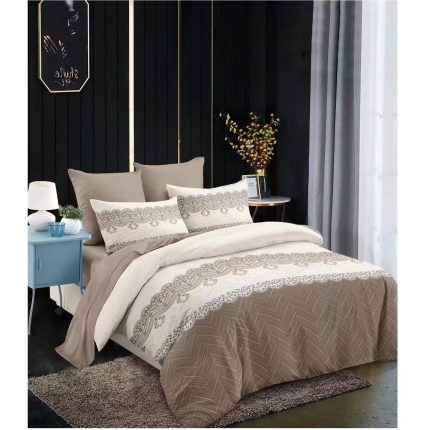 king size duvet cover set set of 6pcs brown dubai sharjah abu dhabi