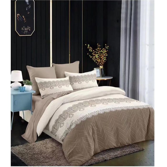 king size duvet cover set set of 6pcs brown dubai sharjah abu dhabi