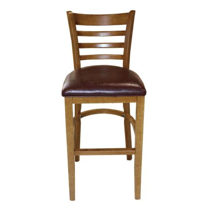Light Brown Solid Wood Modern Bar Chair