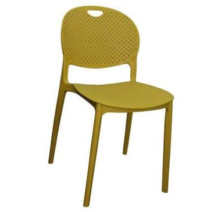 light weight fiber plastic chair yellow dubai sharjah abu dhabi