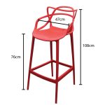 molded bar chair red 2 dubai sharjah abu dhabi