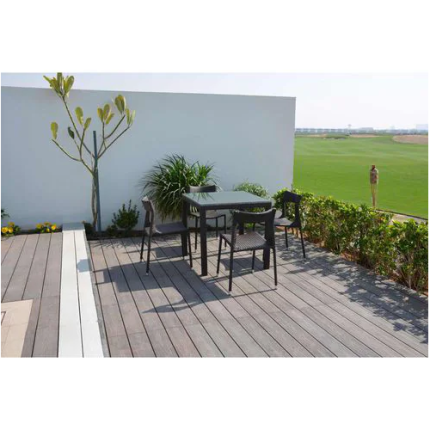 outdoor glass dining sets with armless chair brown dubai sharjah abu dhabi