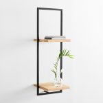 wall shelf wood metal 2 dubai sharjah abu dhabi