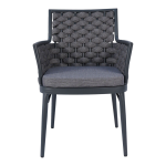 Aluminum Frame with Rope Chair - Dark Grey