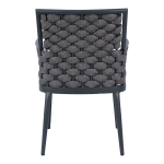 Aluminum Frame with Rope Chair - Dark Grey