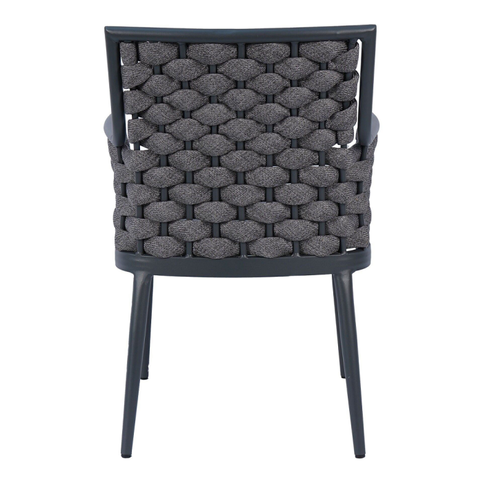 Aluminum Frame with Rope Chair - Dark Grey