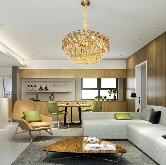 Crystal & Aluminium Chandeliers, Crystal Hanging Pendants