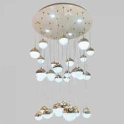 Die Cast Aluminum Gold Chandeliers, Modern Hanging Pendants