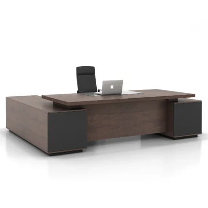 Office L Shape Executive Desk with 2 Side Tables 1 dubai sharjah abu dhabi