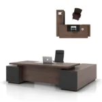 Office L Shape Executive Desk with 2 Side Tables 1 dubai sharjah abu dhabi