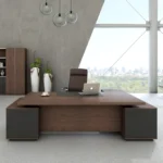 Office L Shape Executive Desk with 2 Side Tables 1 dubai sharjah abu dhabi