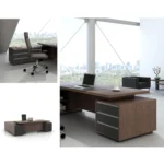 Office L Shape Executive Desk with 2 Side Tables 1 dubai sharjah abu dhabi