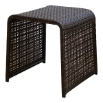 Outdoor Rattan Relaxing Chair W/ Leg Rest, Brown & Yellow