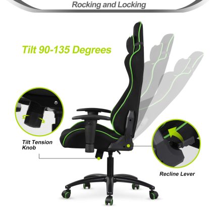 Racing Gaming Chair Green 3 1400 dubai sharjah abu dhabi