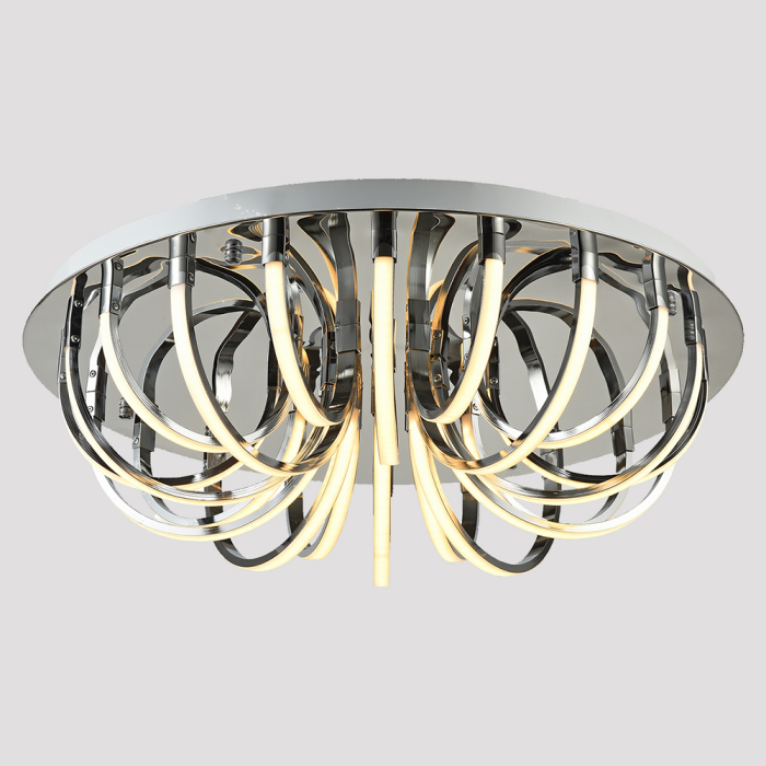 Silver 136W Chandeliers, Flush Mount Ceiling Lights