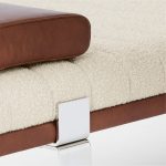canale boucle and leather upholstered chaise 4 dubai sharjah abu dhabi