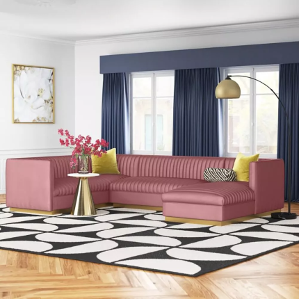 cecilie wide velvet symmetrical sectional sofa 5 dubai sharjah abu dhabi