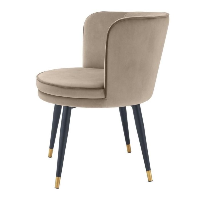 greige velvet dining chair 3 dubai sharjah abu dhabi