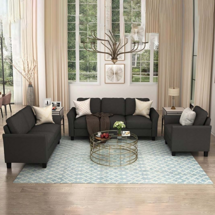 living room polyester blend 3 Pieces Sofa Set 3 dubai sharjah abu dhabi (1)