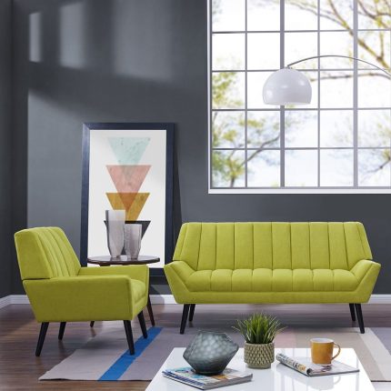 mid century modern sofa and arm chair set 7 dubai sharjah abu dhabi