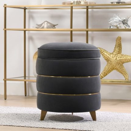 midas round gold ring accent storage ottoman 3 dubai sharjah abu dhabi