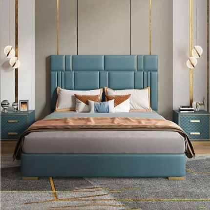 new model modern italian designs leather upholstered bed dubai sharjah abu dhabi (1)