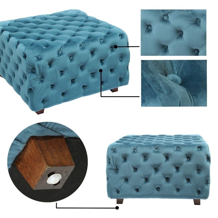 tufted fabric bench ottomans 3 dubai sharjah abu dhabi