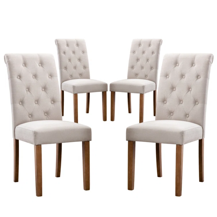 tufted linen parsons chair 1 dubai sharjah abu dhabi