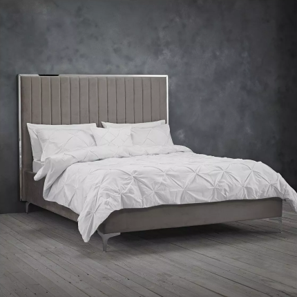 velvet grey king bed 1 dubai sharjah abu dhabi (1)