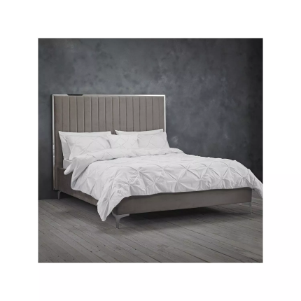 velvet grey king bed 1 dubai sharjah abu dhabi