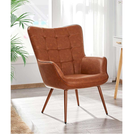 wingback faux leather armchair 1 dubai sharjah abu dhabi