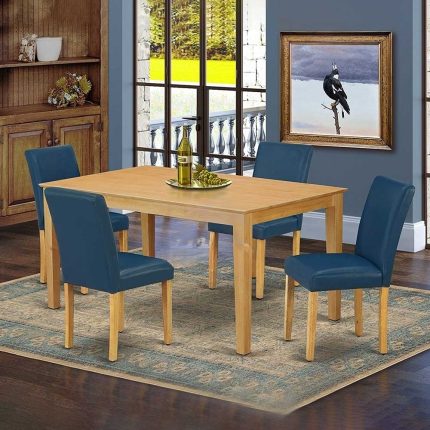 5 piece Rectangle Dining Table with 4 Dining Chair 1 dubai sharjah abu dhabi transformed (1)