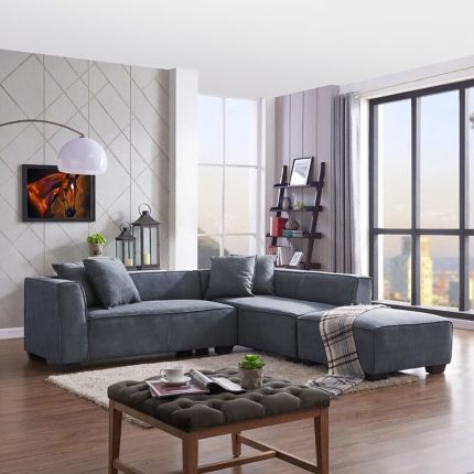 L shaped sectional sofa with ottoman 1 dubai sharjah abu dhabi