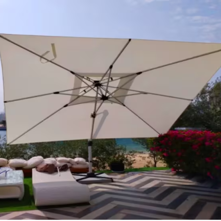 Outdoor Aluminum Parasol Umbrella White dubai sharjah abu dhabi-1 (1)