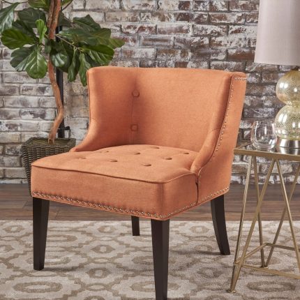 adeline button tufted armless fabric chair 1 dubai sharjah abu dhabi