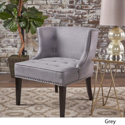 adeline button tufted armless fabric chair 2 dubai sharjah abu dhabi