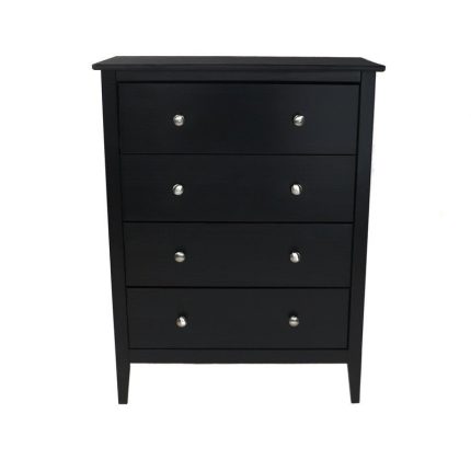 adeptus black solid wood 4 drawer chest of drawers 1 dubai sharjah abu dhabi