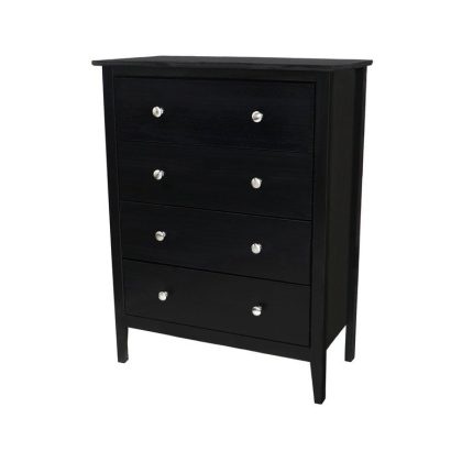 adeptus black solid wood 4 drawer chest of drawers 2 dubai sharjah abu dhabi